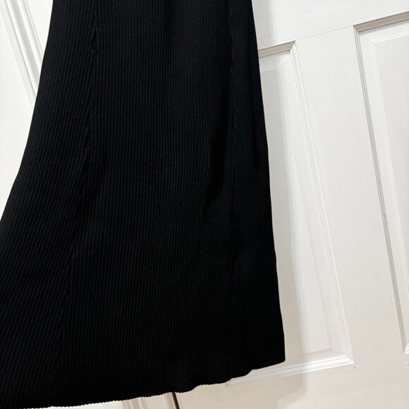 Dissh Billie Midi Dress Black Long Rib Maxi Striped Scoop Neck Knit Tank Small S - Picture 6 of 9